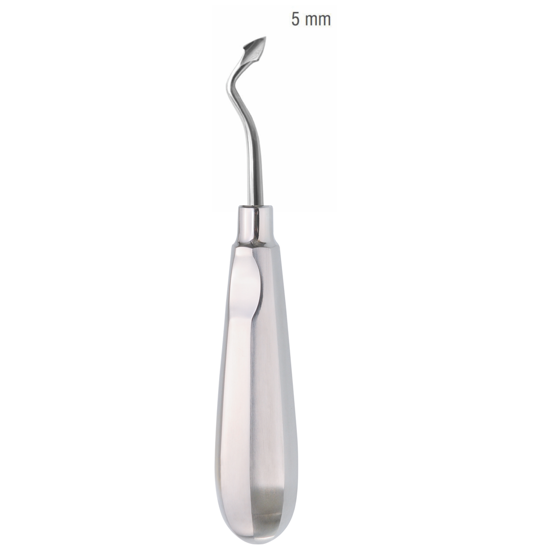 Root elevator according to leg bayonet 5 mm